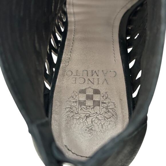 Vince Camuto Cutout Open Toe Bootie Black Size 8/38 - Picture 6 of 11